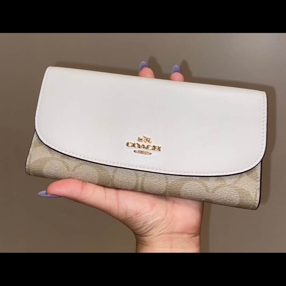 Coach envelope leather wallet